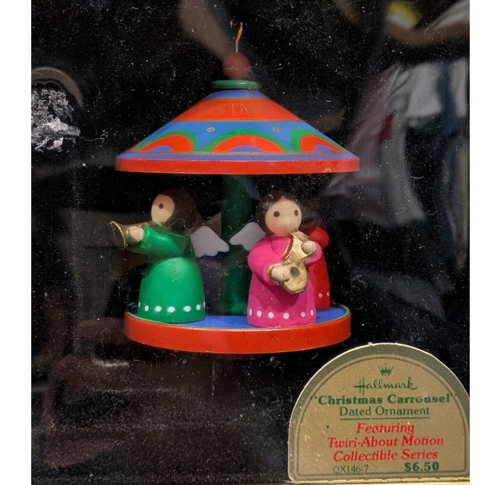 NEW 1979 Hallmark Christmas Carrousel Ornament Tree-Trimmer Angels